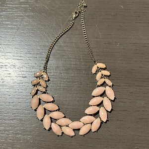 Peachy pink statement necklace